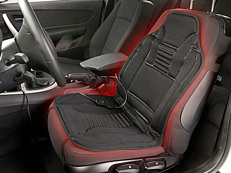 Auto Sitzheizung Carbon 12V Heizkissen Heizauflage Beheizbare Sitzauflage Universal KFZ PKW 2 Stufe Schalter Car Seat Heater Kits für 1 Sitzplatz 