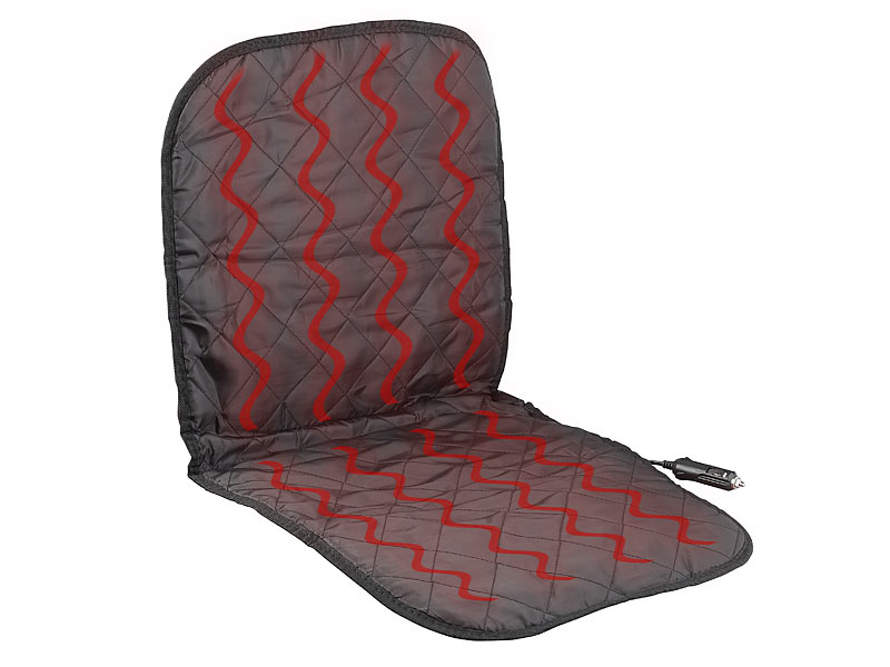 Qweidown Auto Sitzauflage Sitzkissen Sitzbezüge Universal 12V Beheizbare Sitzauflagen Heizkissen Sitzauflagen Auto mit 2-stufige Temperatureinstellung 