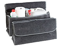 Lescars 2er Pack Anti-Rutsch-Kofferraumtasche mit Klettbefestigung "Large"; Kfz-Rücksitz-Organizer Kfz-Rücksitz-Organizer Kfz-Rücksitz-Organizer 
