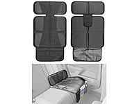 Lescars Kindersitz-Unterlage "Basic" fürs Auto, 3 Netztaschen, Isofix-geeignet; Kfz-Rücksitz-Organizer, KFZ-Lenkrad- & Rücksitz-Tische 