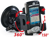 Lescars Universal KFZ-Gelenk-Halterung für PDA, Navi & Handy