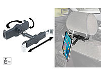 Lescars Universal-360°-Kopfstützen-Halterung für Tablet-PCs, Versandrückläufer; iPhone-, Smartphone- & Handy-Halterungen fürs Kfz-Armaturenbrett 