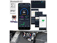 Lescars Kfz-Batterie-Wächter mit Standort-Suche, Bluetooth, App, 12V, IPX7; OBD2-Diagnosegeräte, KFZ-Batterie-Ladegeräte OBD2-Diagnosegeräte, KFZ-Batterie-Ladegeräte 