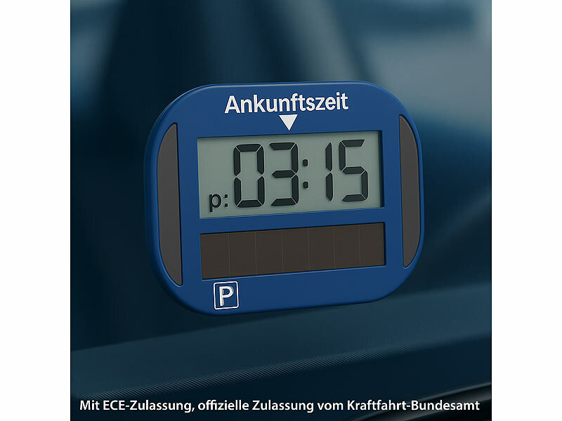 ; Digitale Parkscheiben mit ECE-Zulassung Digitale Parkscheiben mit ECE-Zulassung
