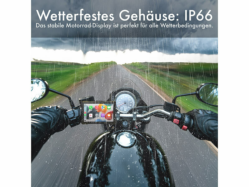 ; Motorrad-Display, CarPlay und Android Auto, wasserdicht Motorrad-Display, CarPlay und Android Auto, wasserdicht Motorrad-Display, CarPlay und Android Auto, wasserdicht 