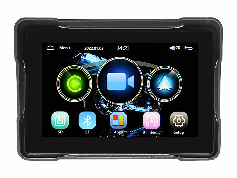 ; Motorrad-Display, CarPlay und Android Auto, wasserdicht Motorrad-Display, CarPlay und Android Auto, wasserdicht Motorrad-Display, CarPlay und Android Auto, wasserdicht 