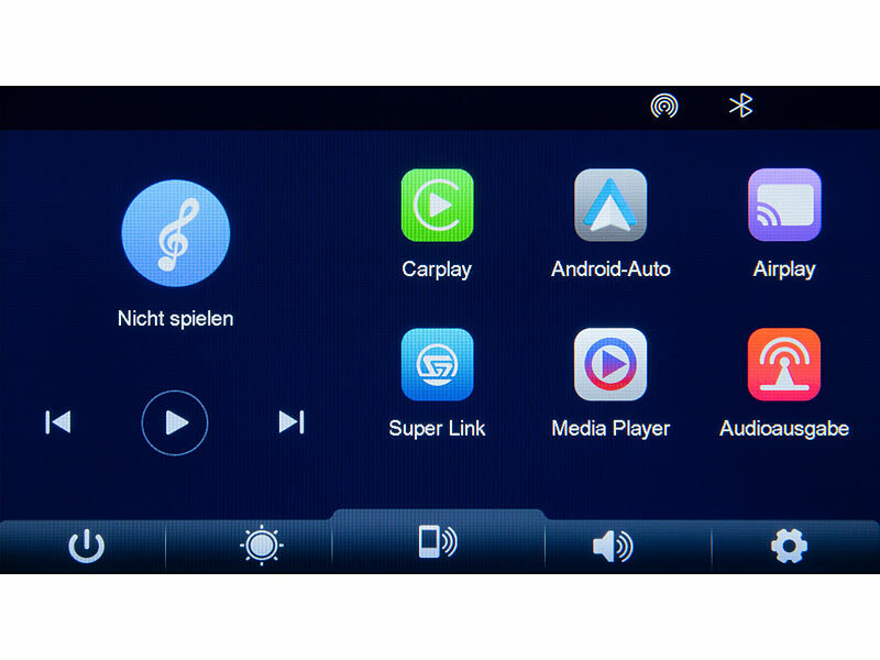 ; IPS-HD-Touchscreen für Apple CarPlay und Android Auto IPS-HD-Touchscreen für Apple CarPlay und Android Auto 