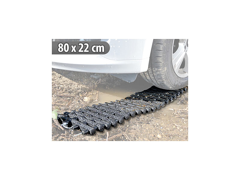 2x Anfahrhilfe Offroad Sandbleche Anti-Rutsch Gripmatte