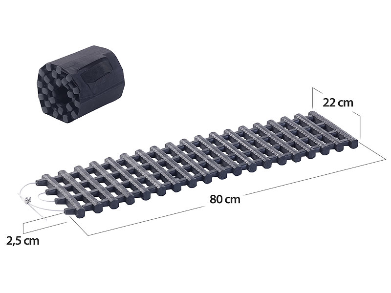 Lescars 2er-Set Anfahrhilfe mit Tragetasche, 80 x 22 cm, Versandrückläufer