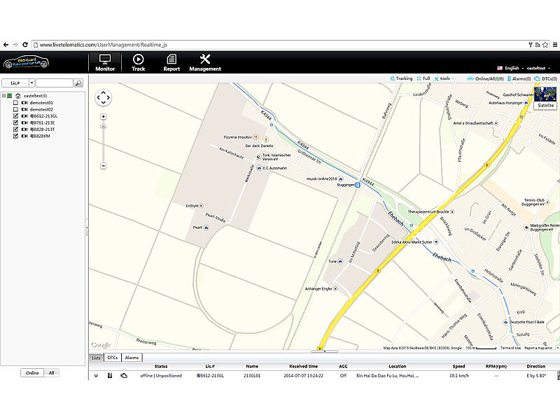 ; GPS Überwachung für PKW, LKW, Transporter 