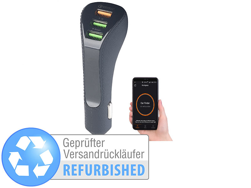 ; Kfz-Fahrtenbuch-Adapter & USB-Ladegeräte, mit App 