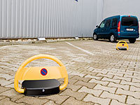 Lescars Automatische Solar-Parkplatzsperre (refurbished); Solar-Rückfahrkameras mit Monitor 