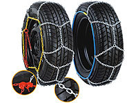 Lescars Schneeketten Größe S für Reifen 195/65 R15 u.v.m., inkl. Transportbox