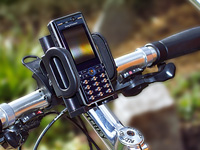 Lescars Universal-Fahrrad-Halterung für PDA/Navi/Handy mit Halteschale
