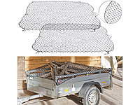 Lescars 2er-Set Anhänger-Gepäcknetze mit umlaufendem Gummiseil, 125 x 210 cm