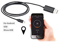 Lescars Kfz-Finder Micro-USB-Kabel mit Bluetooth, Standort-Markierung per App