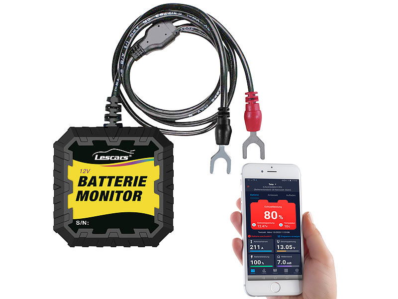 Drahtlose Bluetooth 12V Batterieüberwachung BM6 mit Autobatterie