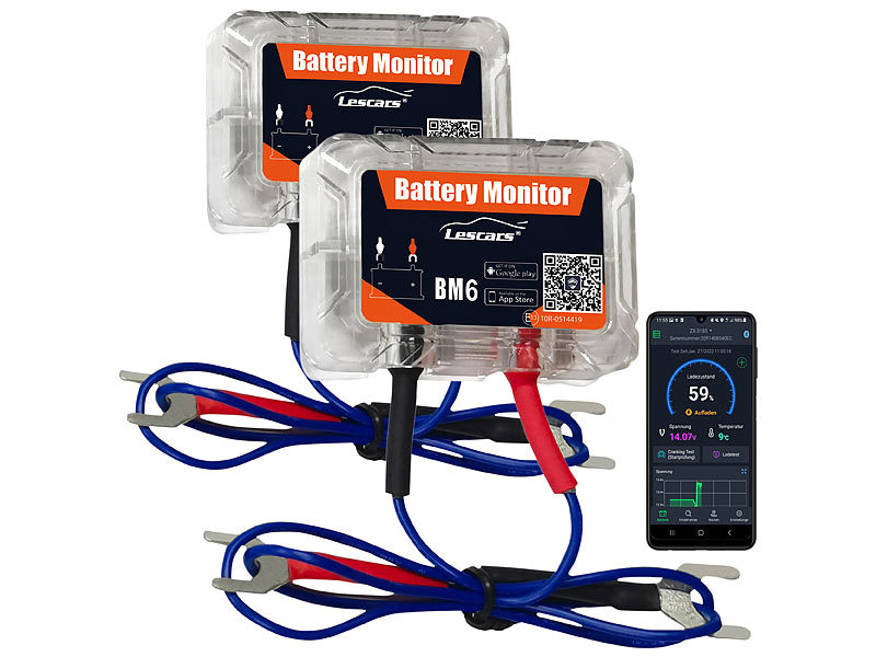 revolt Fahrzeug-Batterie-Kabel: 2er-Set Batteriekabel, je 100 cm