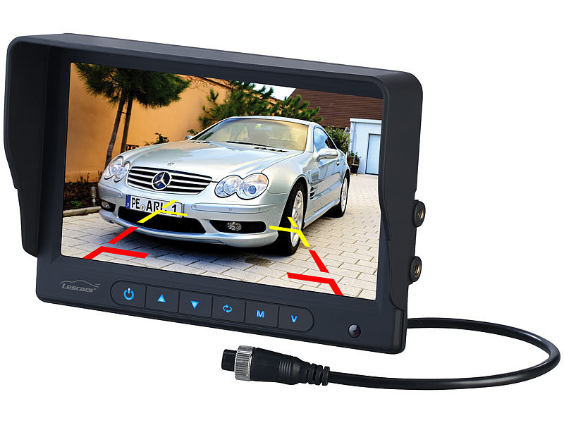 Lescars Rückfahrkamera für Lkw mit XXL 7 (17,78 cm) Monitor, 20-m-Kabel,  170°