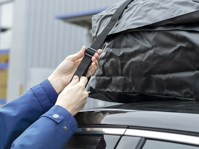 Lescars Dachbox: Wasserdichte Dachtasche aus reißfester PVC-Plane