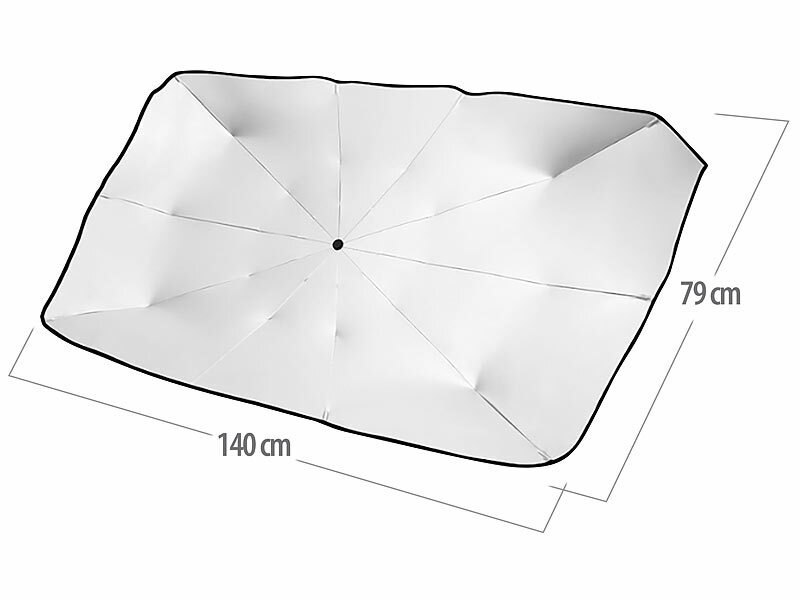 Lescars Wärmeisolierender Sonnenschutz für die Autoscheibe, 140 x