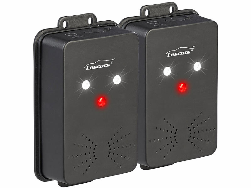 Lescars 2er-Set mobile 3in1-Hochfrequenz-Marder-Abwehrgeräte, 12-24 kHz, 80  dB